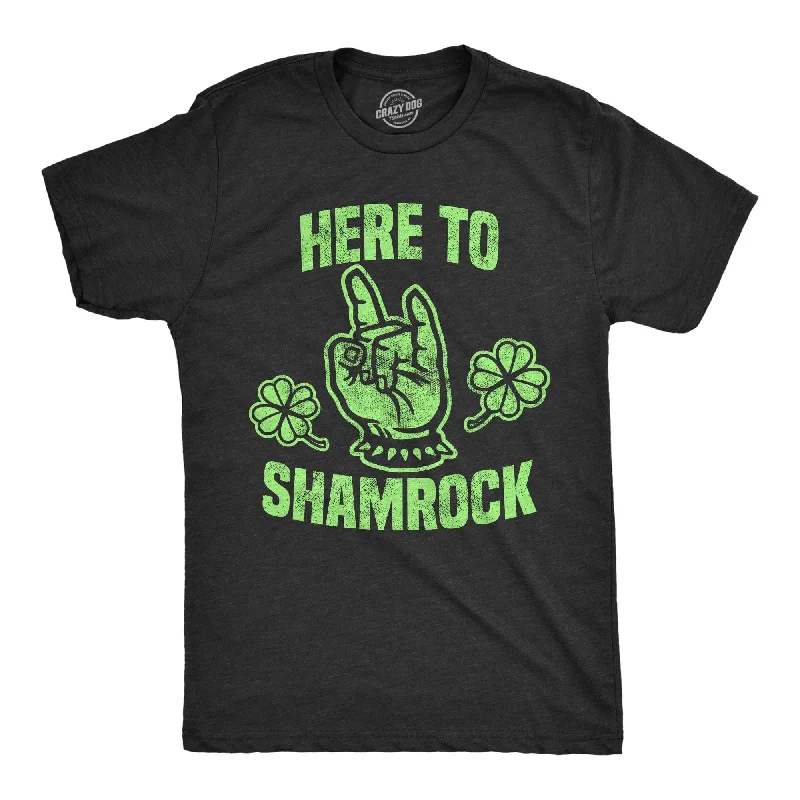 Men's ribbed t - shirts with a textured finish for added styleHere To Shamrock Men's T Shirt