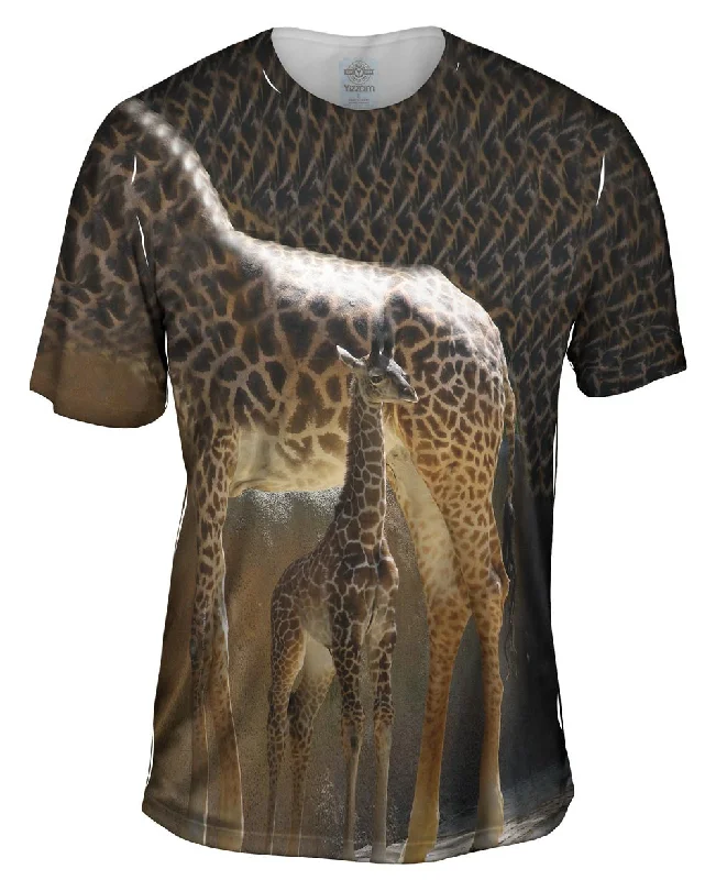 Men's antimicrobial t - shirts for odor - free freshness during travelHeritage Giraffe