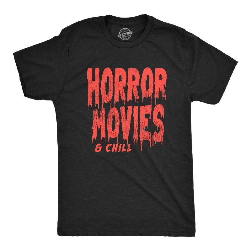 Men's distressed denim - look t - shirts with a rugged appealHorror Movies And Chill Men's T Shirt