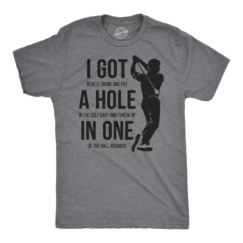 Men's short - sleeve linen t - shirts for summer beach outingsI Got a Hole in One Men's T Shirt