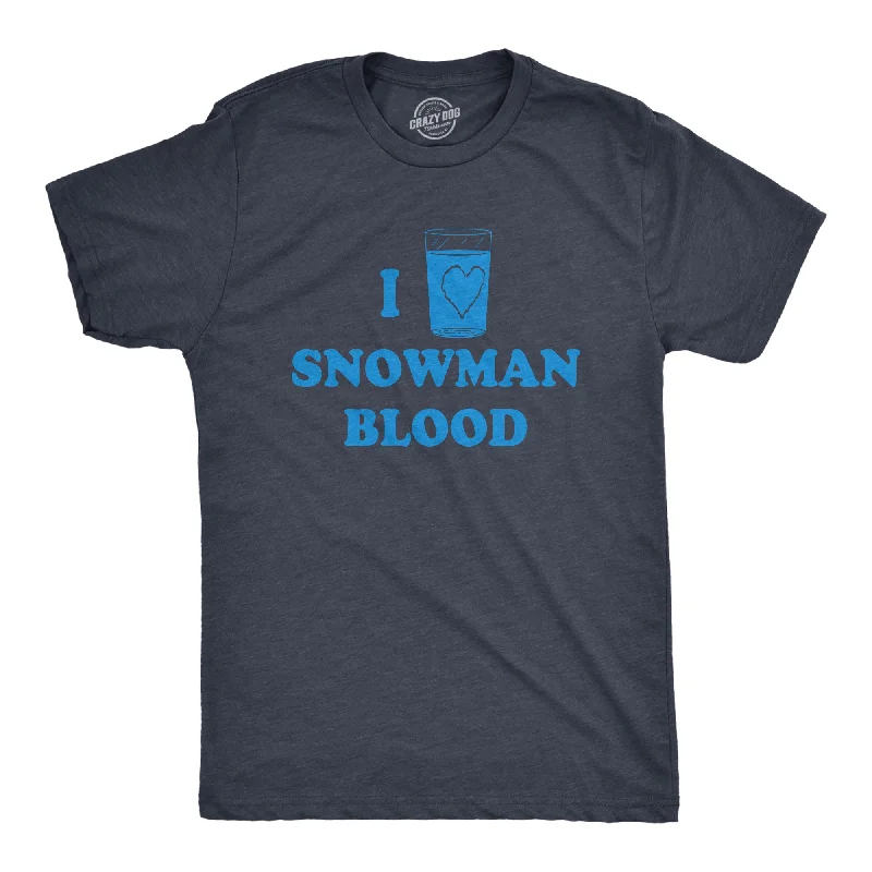 Men's plus - size pocket t - shirts with a classic lookI Love Snowman Blood Men's T Shirt