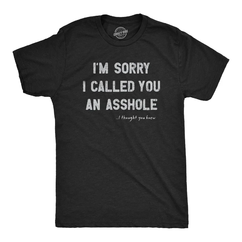 Men's smart - casual checkered t - shirts for semi - formal occasionsIm Sorry I Called You An Asshole Men's T Shirt Men's smart - casual checkered t - shirts for semi - formal occasionsIm Sorry I Called You An Asshole Men's T Shirt