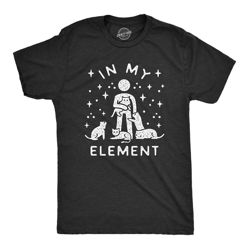 Men's polo t - shirts with a contrast collar for a preppy lookIn My Element Cats Men's T Shirt