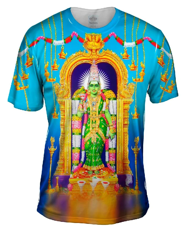 Men's plus - size pocket t - shirts with a classic lookIndia - "Goddess Meenakshi"