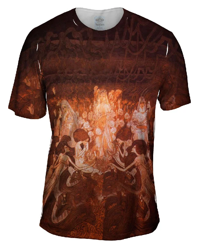 Men's plus - size pocket t - shirts with a classic lookJan Toorop - "The Three Brides" (1893) Men's plus - size pocket t - shirts with a classic lookJan Toorop - "The Three Brides" (1893)