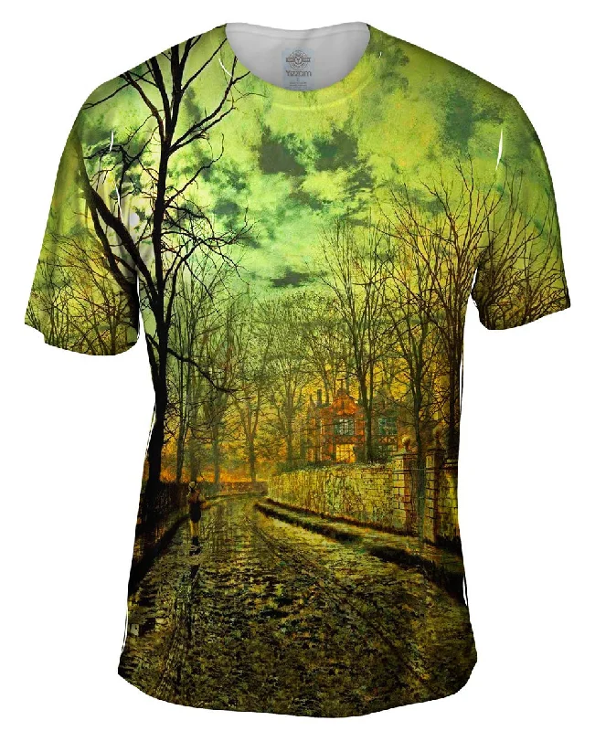 Men's polo t - shirts with a contrast collar for a preppy lookJohn Atkinson Grimshaw - "November" (1879)