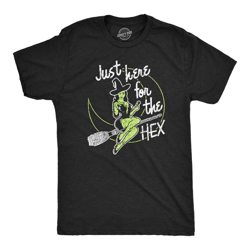 Men's ribbed t - shirts with a textured finish for added styleJust Here For The Hex Men's T Shirt
