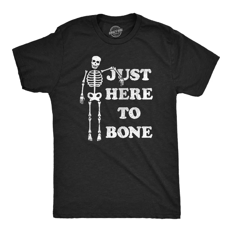 Men's thermal t - shirts with a high - neck design for cold weatherJust Here To Bone Men's T Shirt