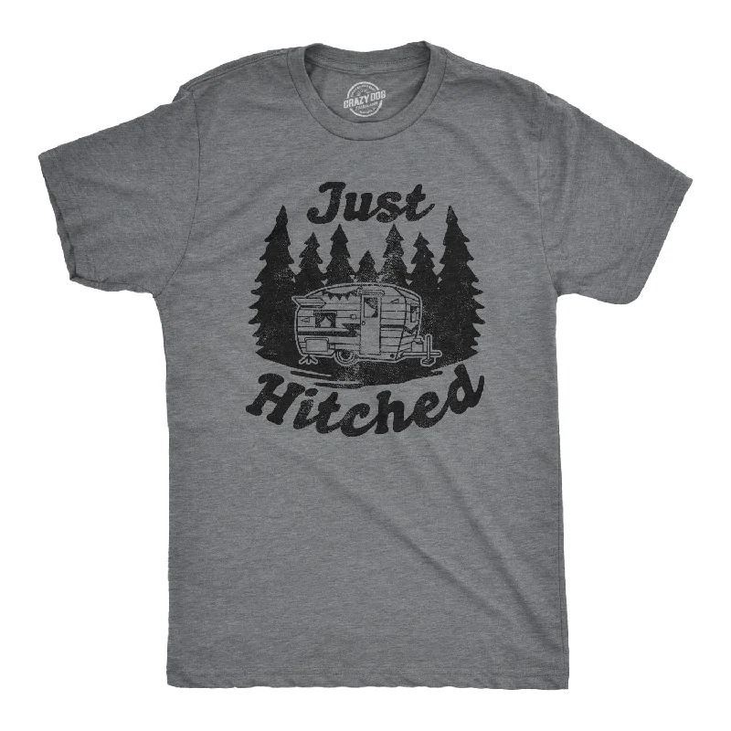 Men's slim - fit graphic t - shirts with vintage rock band printsJust Hitched Men's T Shirt