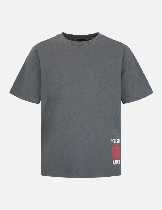 Men's antimicrobial t - shirts for odor - free freshness during travelKamon and Logo Print T-Shirt Men's antimicrobial t - shirts for odor - free freshness during travelKamon and Logo Print T-Shirt