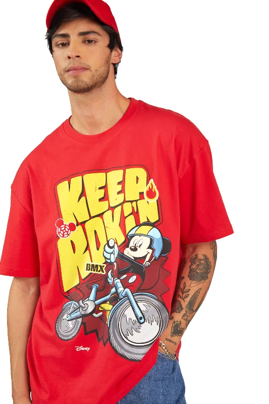 Men's polo t - shirts with a contrast collar for a preppy lookKeep Rokâ€™ing Oversized T-shirt