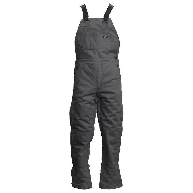 Overalls for gardeners with reinforced kneesLAPCO FR BIFRWS9GY Gray 9oz. FR Insulated Bib Overall with Windshield Technology Overalls for gardeners with reinforced kneesLAPCO FR BIFRWS9GY Gray 9oz. FR Insulated Bib Overall with Windshield Technology