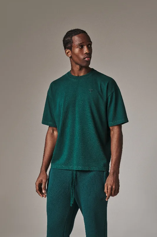 Men's ribbed t - shirts with a textured finish for added styleLAUNDERED CLASSICS T-SHIRT - GREEN