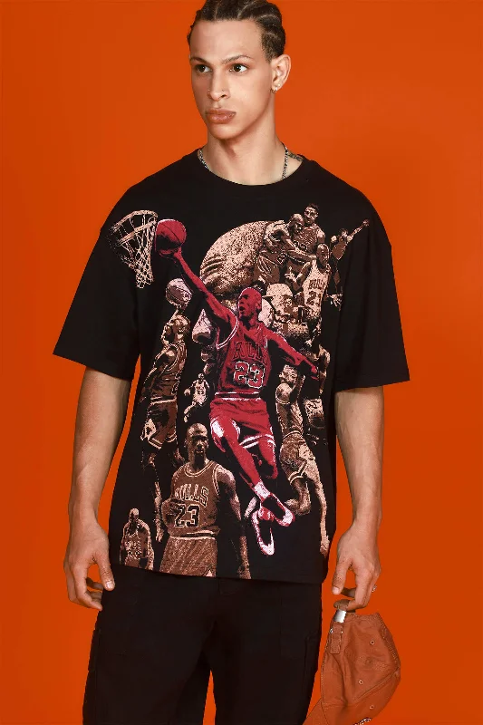 Men's distressed denim - look t - shirts with a rugged appealLegacy of 23 Oversized T-shirt