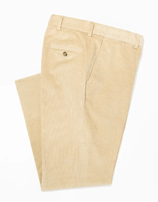 Men's lightweight linen casual beach pants for summer vacationsLIGHT TAN CORDUROY PANTS
