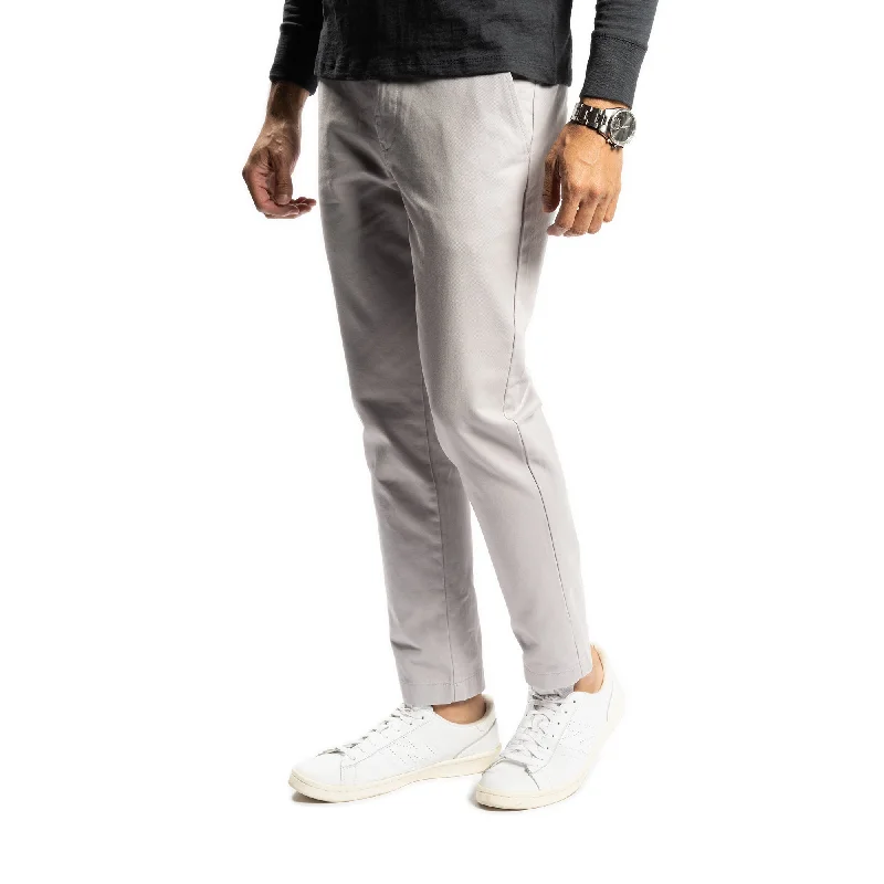 Men's button - fly casual denim work pants for durabilityLightweight Stretch Chinos Slim Fit - Grey