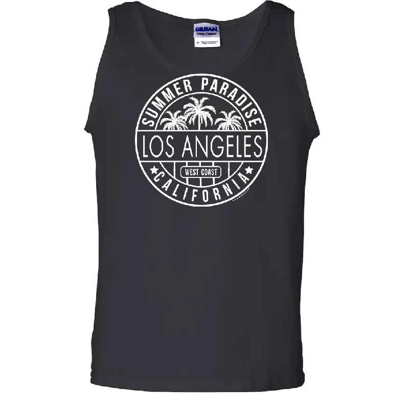 Men's v - neck muscle t - shirts for a body - building aestheticLos Angeles California West Coast Asst Colors Tank Top