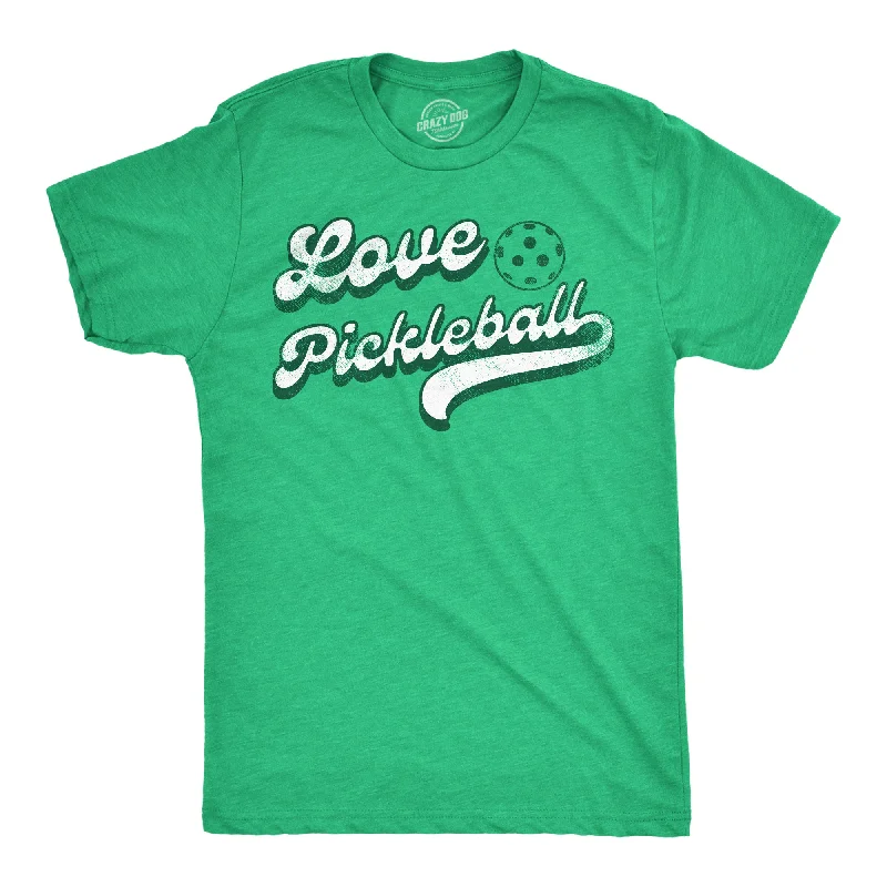 Men's mock - neck t - shirts with a modern and sleek styleLove Pickleball Men's T Shirt Men's mock - neck t - shirts with a modern and sleek styleLove Pickleball Men's T Shirt