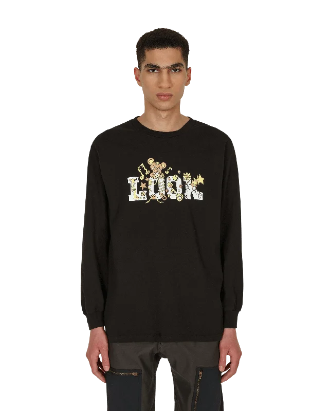 Men's distressed denim - look t - shirts with a rugged appealCreature Logo Longsleeve T-Shirt Black Men's distressed denim - look t - shirts with a rugged appealCreature Logo Longsleeve T-Shirt Black