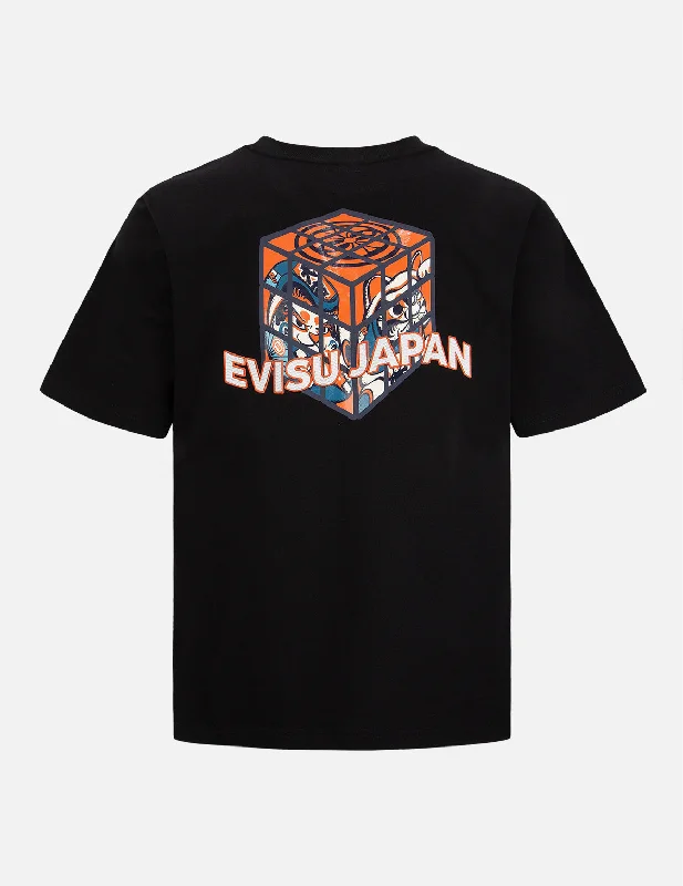 Men's slim - fit graphic t - shirts with vintage rock band printsLucky Charms Rubik’s Cube Print T-Shirt Men's slim - fit graphic t - shirts with vintage rock band printsLucky Charms Rubik’s Cube Print T-Shirt