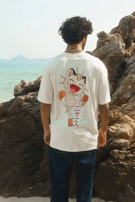 Men's antimicrobial t - shirts for odor - free freshness during travelLucky Meowth Oversized T-shirt Men's antimicrobial t - shirts for odor - free freshness during travelLucky Meowth Oversized T-shirt