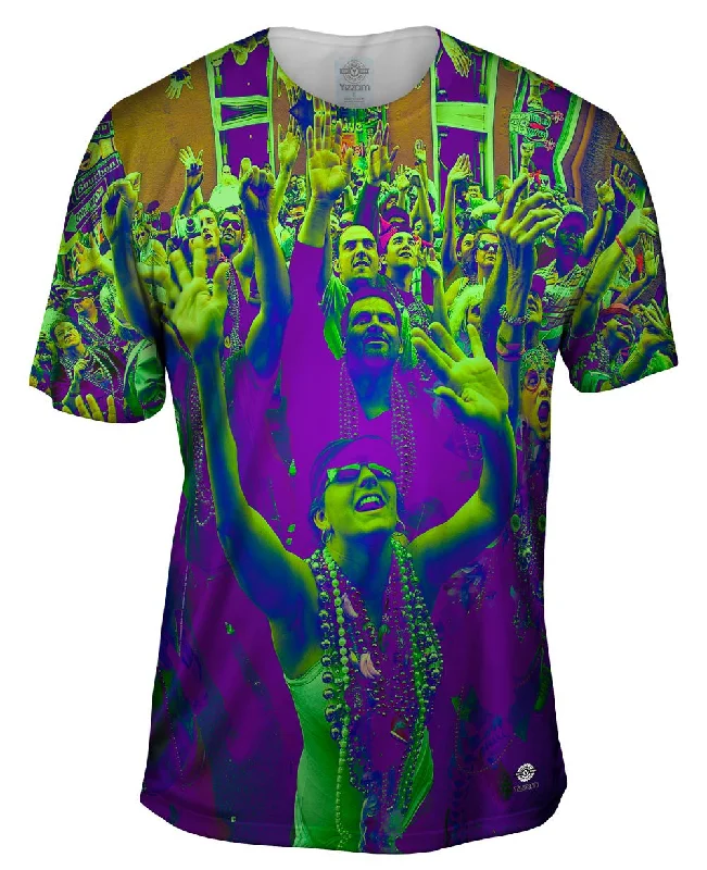 Men's thermal t - shirts with a high - neck design for cold weatherMardi Gras Ready New Orleans