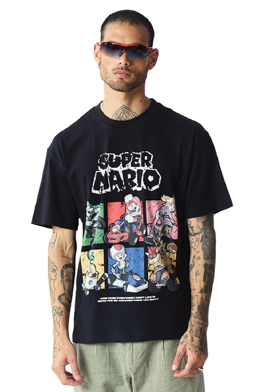 Men's polo t - shirts with a contrast collar for a preppy lookMario Gang Oversized T-shirt