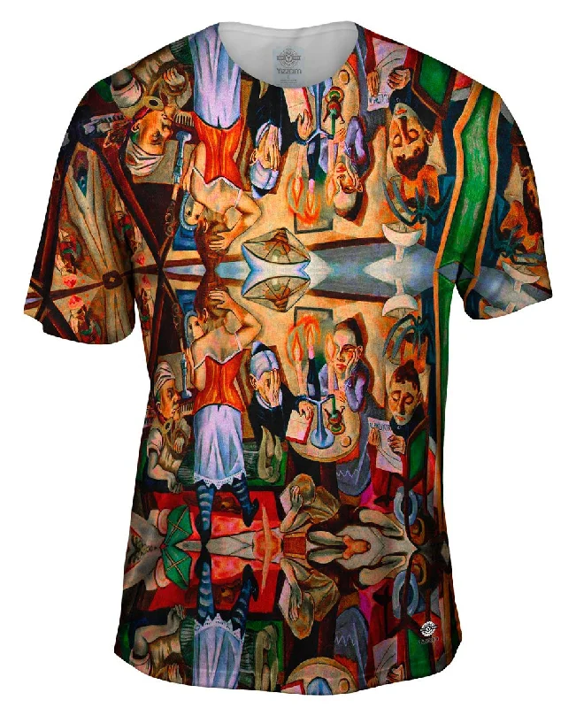 Men's slim - fit graphic t - shirts with vintage rock band printsMax Beckmann - "Family Picture" (1920)