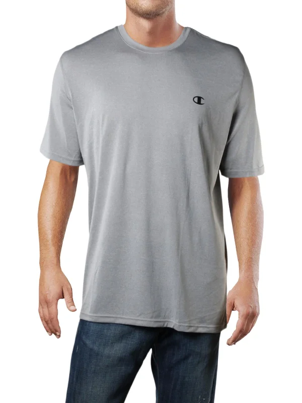 Men's short - sleeve linen t - shirts for summer beach outingsMens Anti-Odor Short Sleeve Logo T-Shirt
