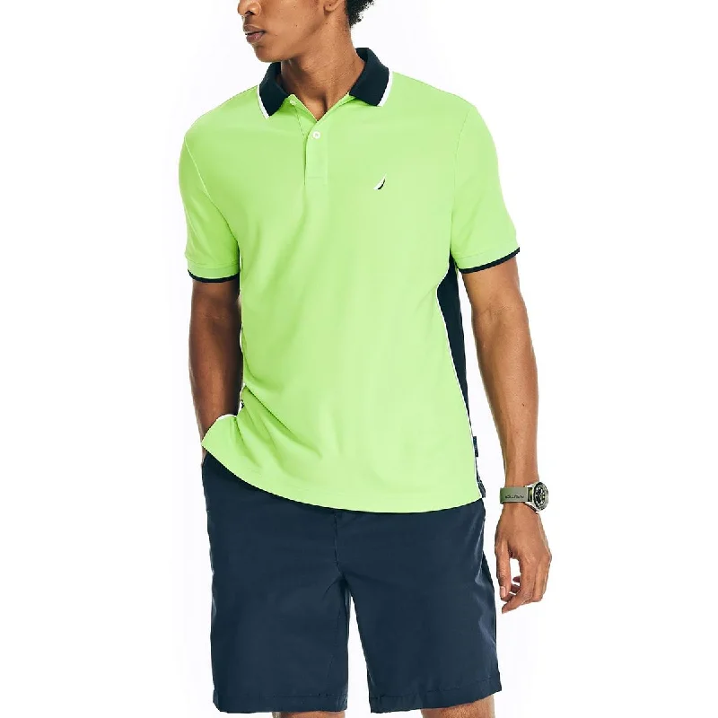 Men's ribbed t - shirts with a textured finish for added styleMens Contrast Trim Collared Polo Men's ribbed t - shirts with a textured finish for added styleMens Contrast Trim Collared Polo