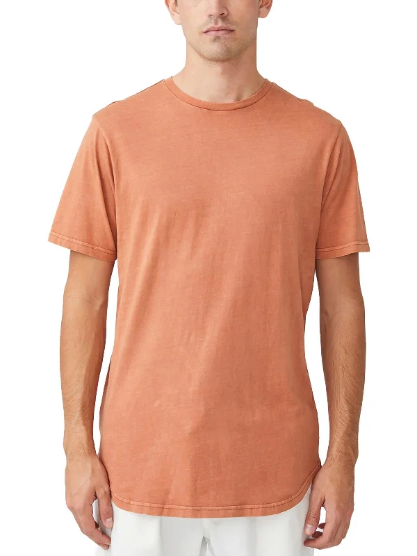Men's lightweight performance t - shirts for running marathonsMens Cotton Scoop Hem T-Shirt