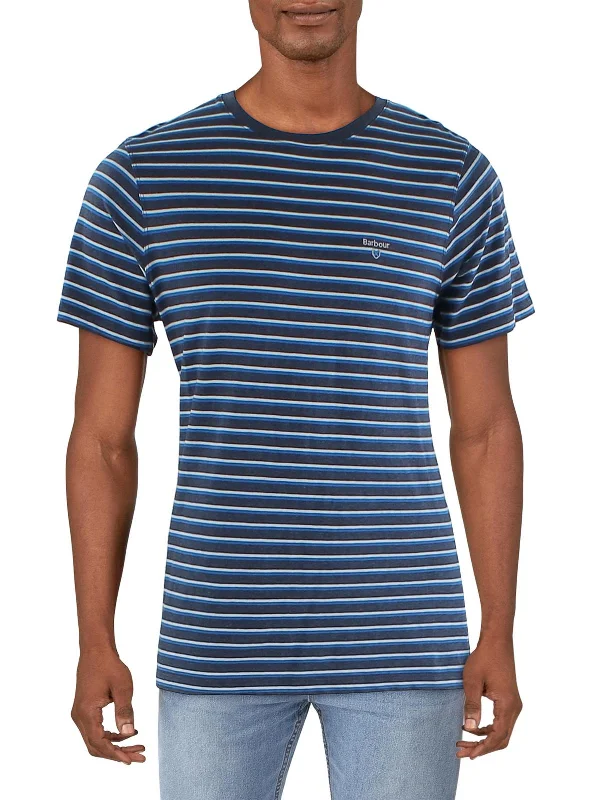 Men's lightweight performance t - shirts for running marathonsMens Cotton Striped T-Shirt