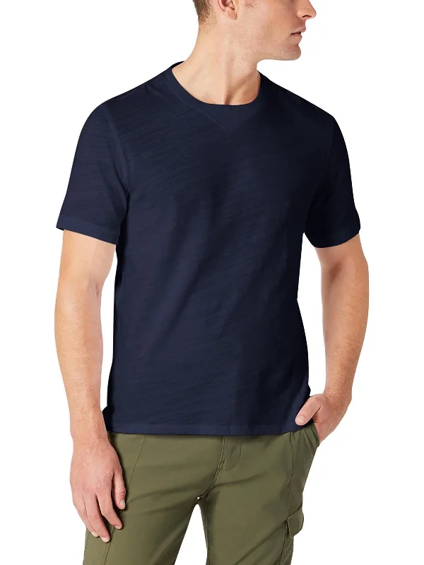 Men's long - sleeve henley t - shirts with button - down placketsMens Crewneck Ribbed Trim T-Shirt Men's long - sleeve henley t - shirts with button - down placketsMens Crewneck Ribbed Trim T-Shirt