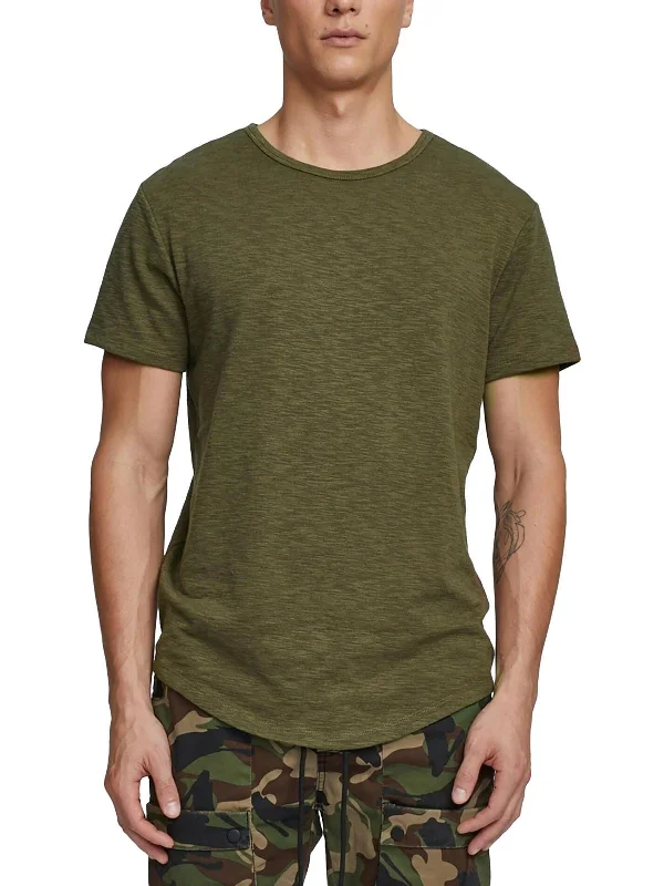 Men's lightweight performance t - shirts for running marathonsMens Hi-Low Slub T-Shirt