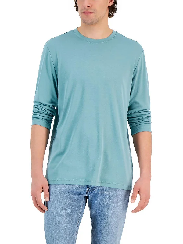 Men's distressed denim - look t - shirts with a rugged appealMens Knit Long Sleeves T-Shirt Men's distressed denim - look t - shirts with a rugged appealMens Knit Long Sleeves T-Shirt