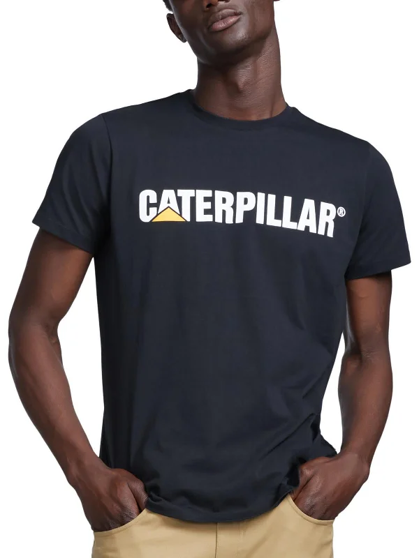 Men's ribbed t - shirts with a textured finish for added styleMens Logo Casual T-Shirt