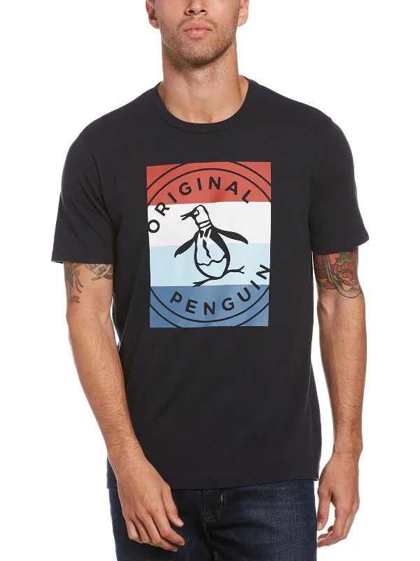 Men's polo t - shirts with a contrast collar for a preppy lookMens Logo Cotton Logo T-Shirt Men's polo t - shirts with a contrast collar for a preppy lookMens Logo Cotton Logo T-Shirt