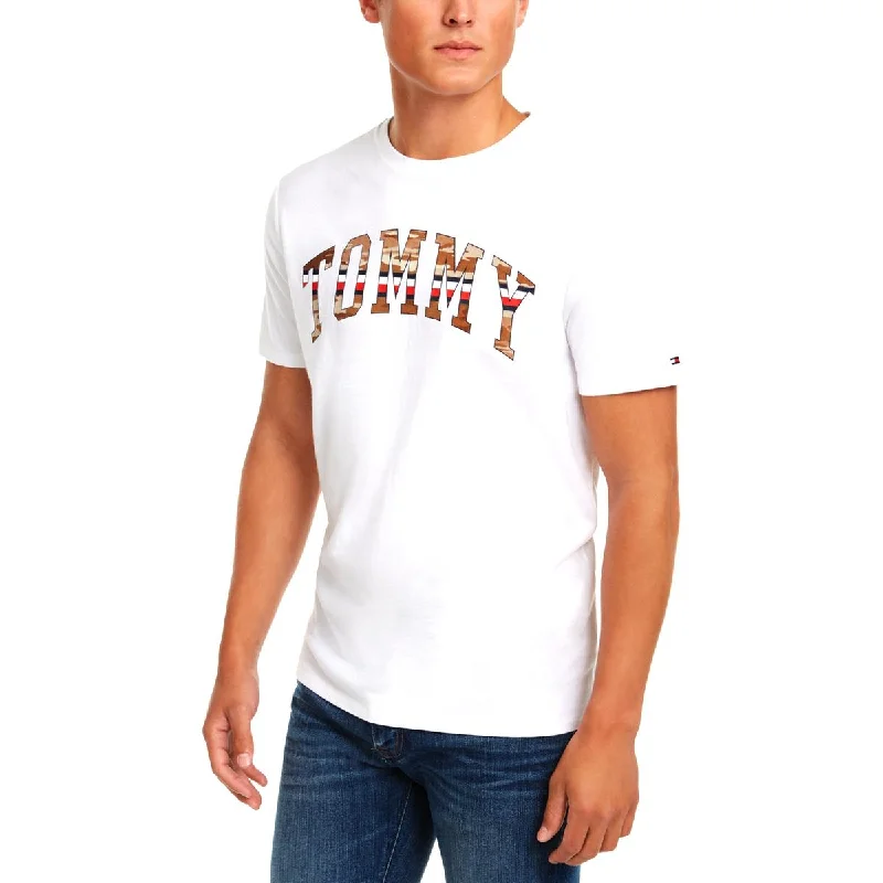 Men's long - sleeve henley t - shirts with button - down placketsMens Logo Crew Neck T-Shirt