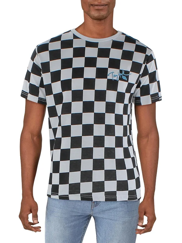 Men's smart - casual checkered t - shirts for semi - formal occasionsMens Logo Short Sleeve T-Shirt