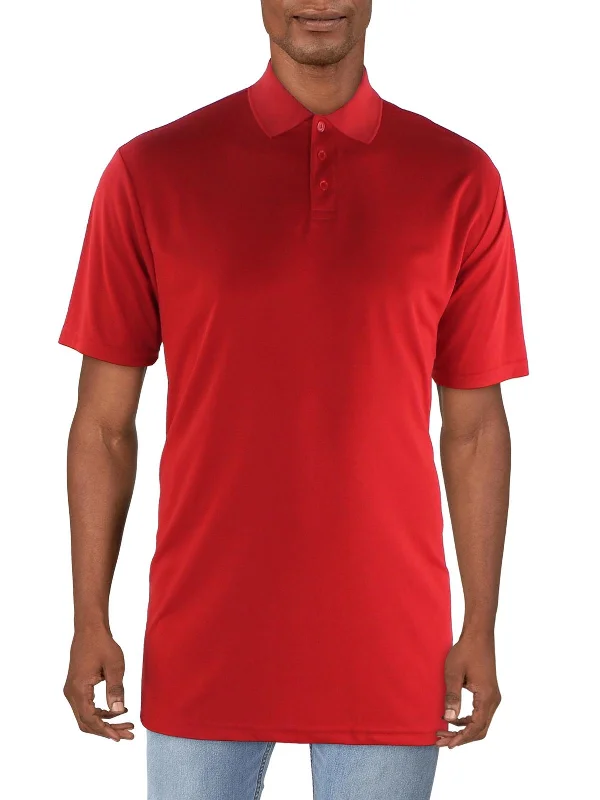 Men's ribbed t - shirts with a textured finish for added styleMens Moisture Wicking Short Sleeve Polo