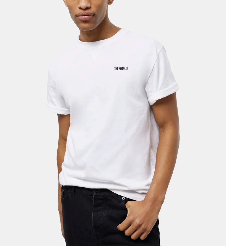 Men's antimicrobial t - shirts for odor - free freshness during travelMen's The Kooples White Logo T-shirt