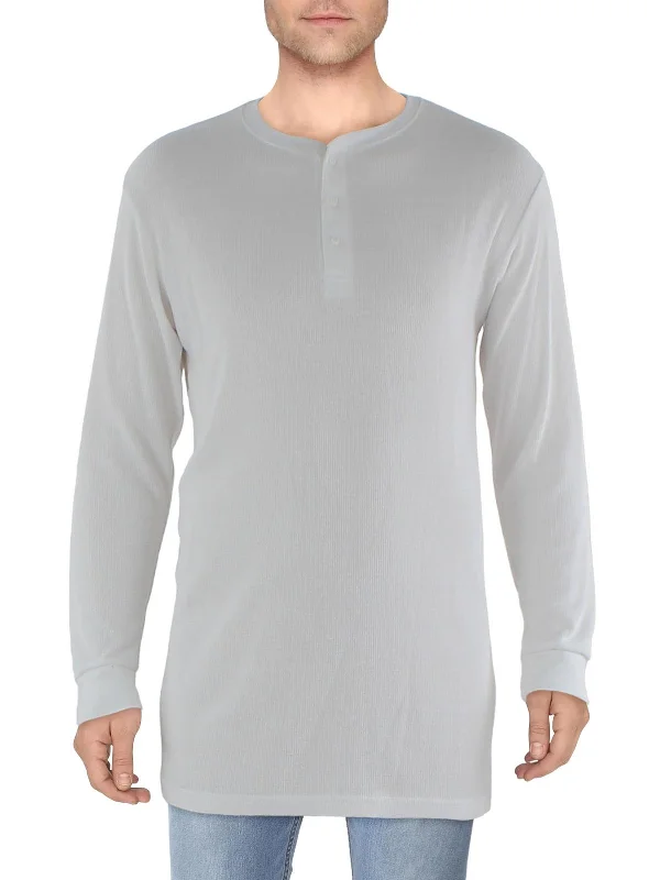 Men's polo t - shirts with a contrast collar for a preppy lookMens Thermal Long Sleeves Henley Shirt Men's polo t - shirts with a contrast collar for a preppy lookMens Thermal Long Sleeves Henley Shirt