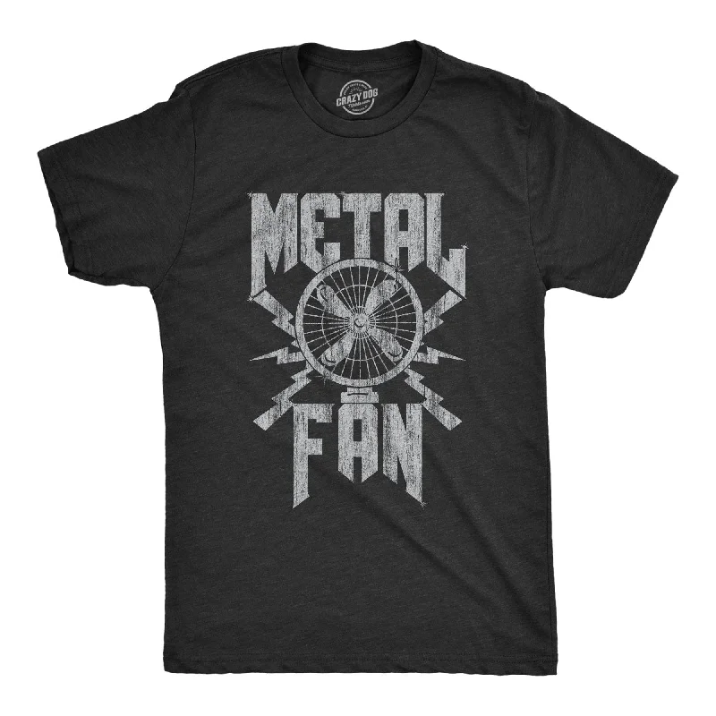 Men's mock - neck t - shirts with a modern and sleek styleMetal Fan Men's T Shirt