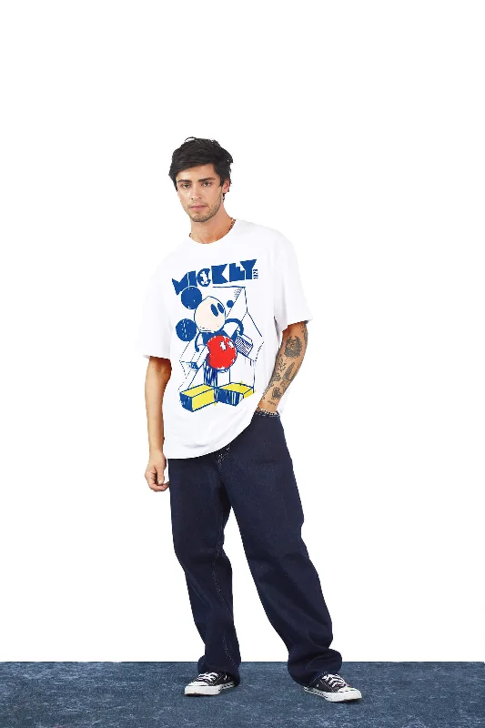 Men's printed Hawaiian t - shirts for tropical vacationsMickey Scribble Oversized T-shirt