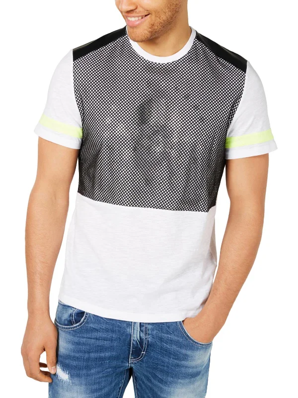 Men's button - front t - shirts with a unique artistic printMission Mens Graphic Mesh T-Shirt Men's button - front t - shirts with a unique artistic printMission Mens Graphic Mesh T-Shirt
