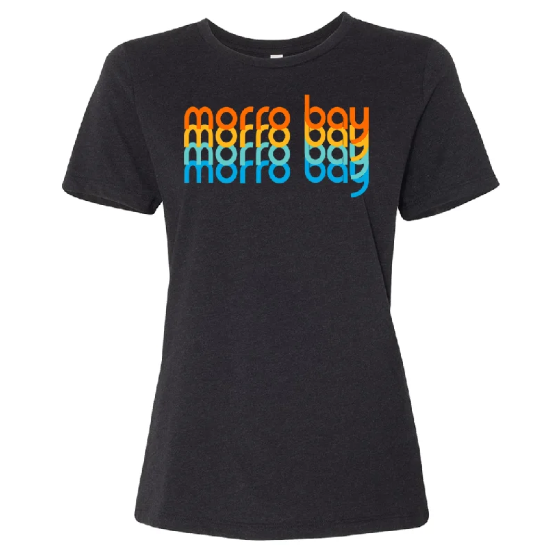 Men's tie - dye t - shirts with a bohemian styleMorro Bay Stacked Women's Relaxed Jersey Tee Men's tie - dye t - shirts with a bohemian styleMorro Bay Stacked Women's Relaxed Jersey Tee