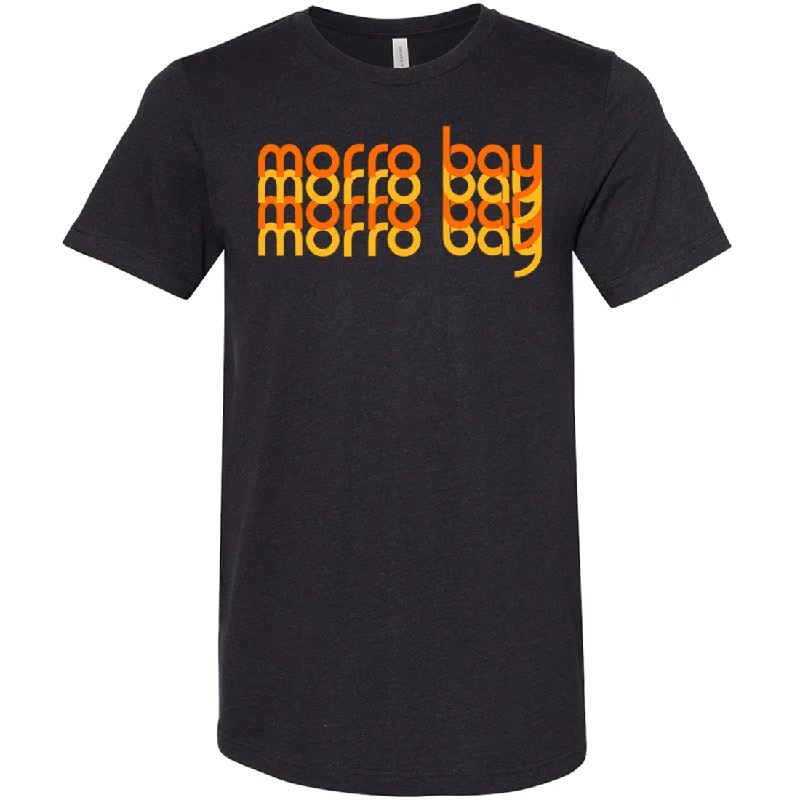 Men's thermal t - shirts with a high - neck design for cold weatherMorro Bay Sunset Stack Asst Colors Sueded Tee