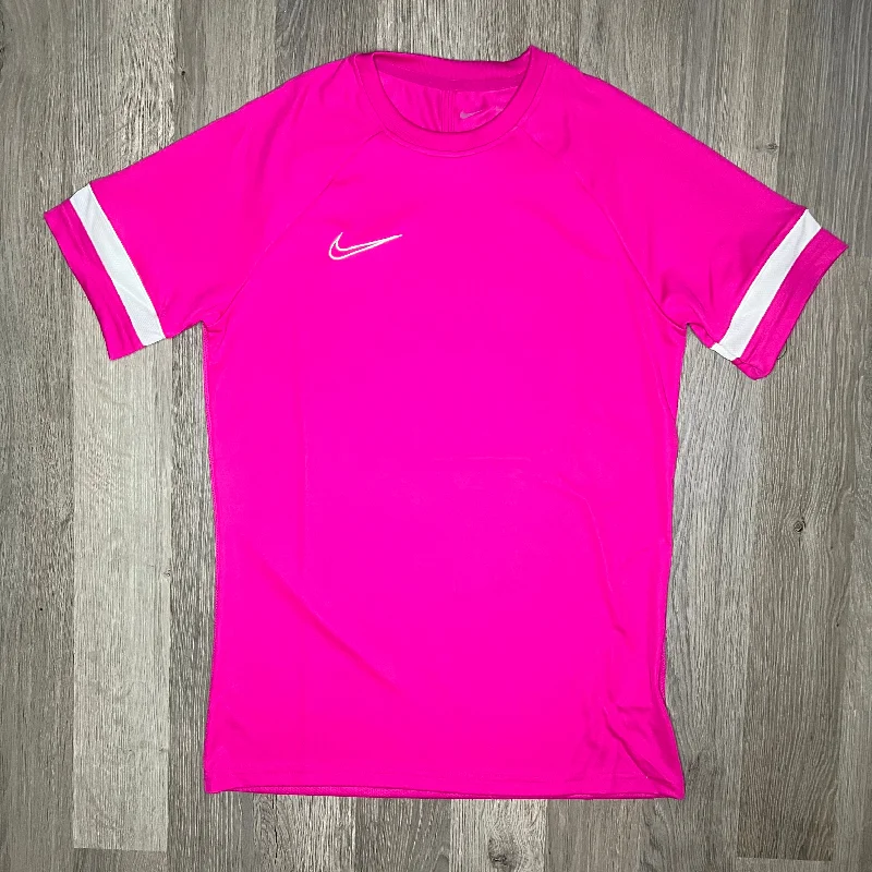 Men's mock - neck t - shirts with a modern and sleek styleNike Academy 2.0 Tee Pink White