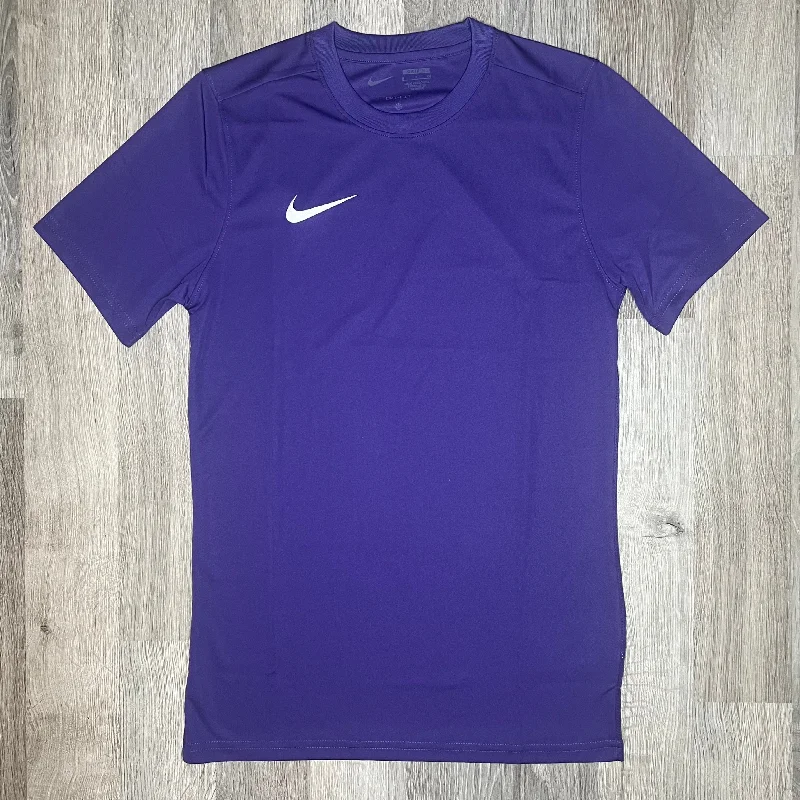 Men's antimicrobial t - shirts for odor - free freshness during travelNike Dri-Fit Tee Purple