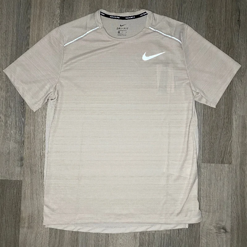 Men's eco - friendly recycled t - shirts for sustainable fashion choicesNike Miler Tee Beige